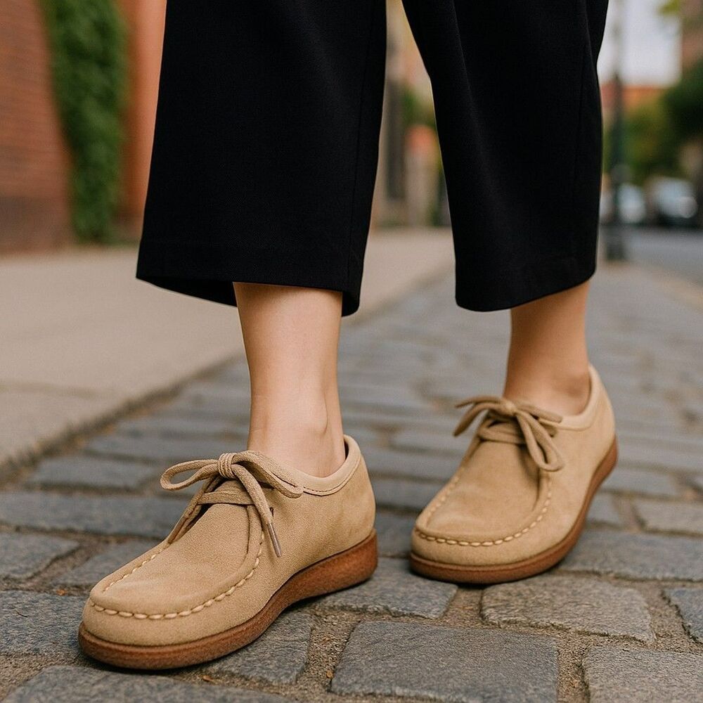 Clarks Wallabees Chukka Boots Euro 39 Tan Maple Suede Leather Oxford Shoes